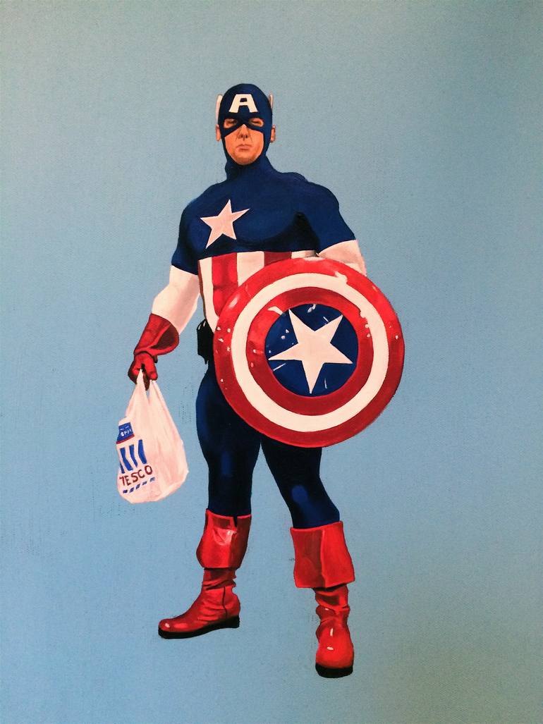 770x1027 Saatchi Art - Captain America Painting