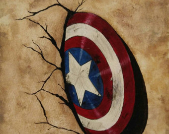 340x270 Hand Cast Captain America Shield 1.1 In. Lapel Pin - Captain America Shield Painting