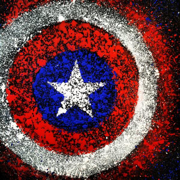 Captain America Shield Painting at PaintingValley.com | Explore