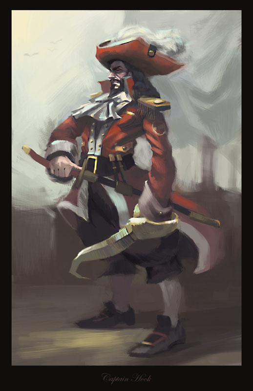 518x800 Captain Hook By Flyingmilkpig - Captain Hook Painting