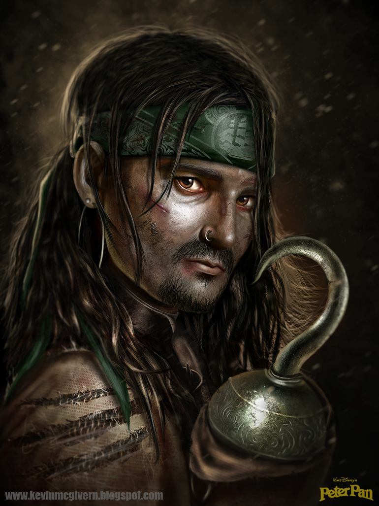 770x1027 Captain Hook By Kevmcgivernart - Captain Hook Painting