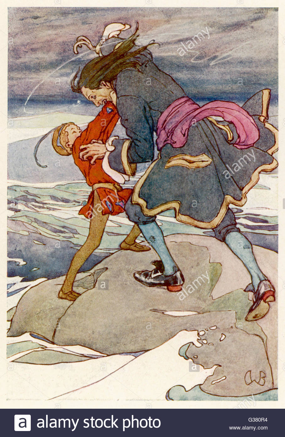 908x1390 Peter Pan And Captain Hook Fight. Date First Published Stock - Captain Hook Painting