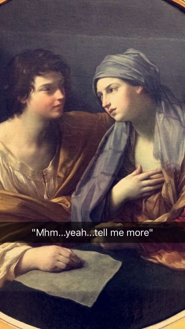 605x1073 Guy Goes To Louvre For The First Time And Tries To Explain Art - Caption About Painting