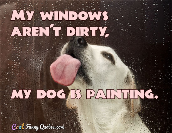 550x426 My Windows Aren'T Dirty, My Dog Is Painting. - Caption About Painting