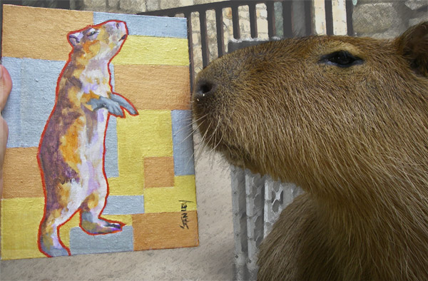 600x394 Painting Capybara Madness - Capybara Painting