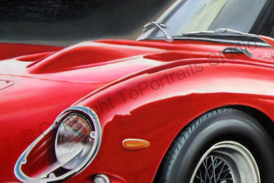 875x586 Ferrari 250 Gto 1962 - Car Art Painting