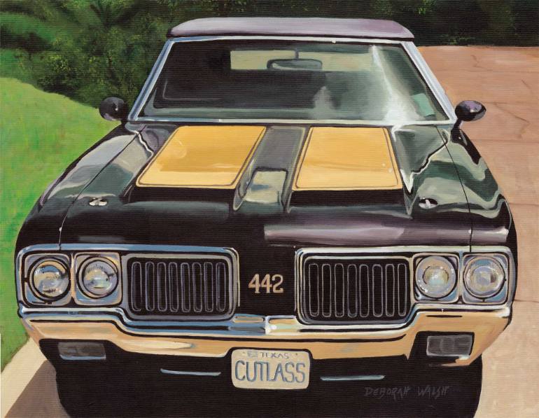 770x597 Saatchi Art Tim's Car Painting By Deborah Walsh - Car Art Painting