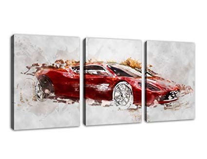 425x327 Yearainn Canvas Wall Art Sport Car Abstract Painting - Car Art Painting