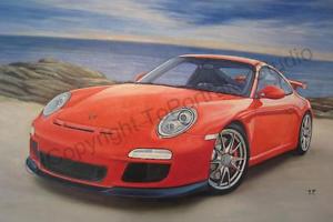 300x200 Porsche 966 Gt3 - Car Oil Painting