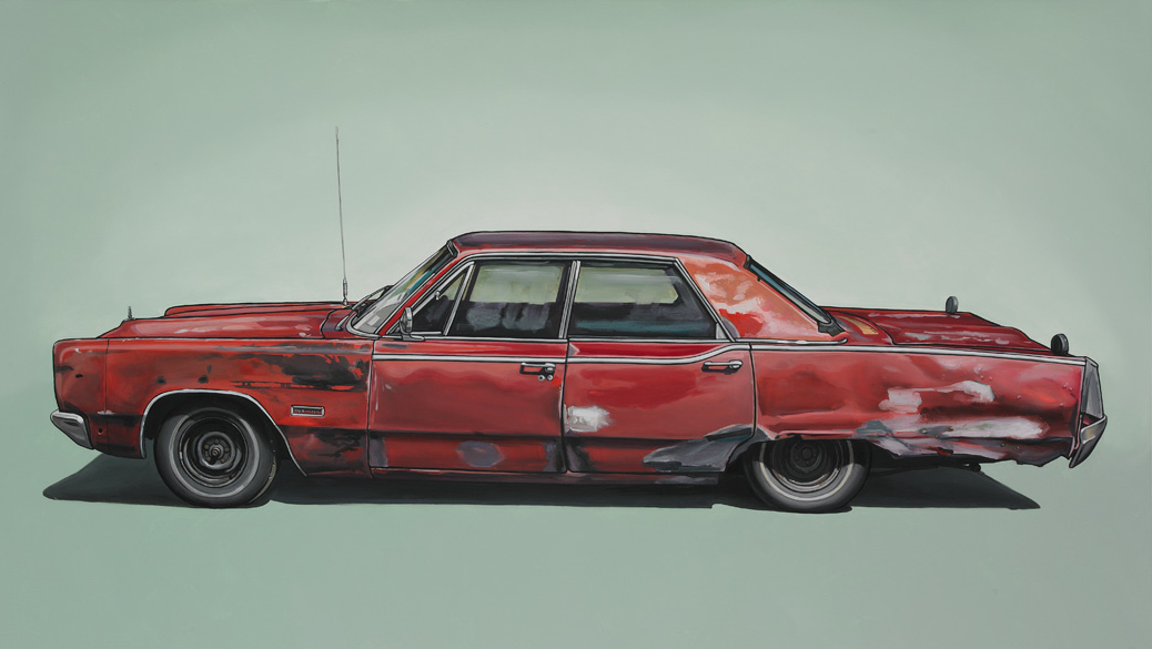 1038x585 Unusual Vehicles Oil Paintings By Kevin Cyr - Car Oil Painting