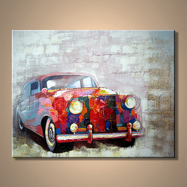 600x600 Banksy Type Modern Car Wall Art,canvas Car Oil Painting,modern - Car Oil Painting