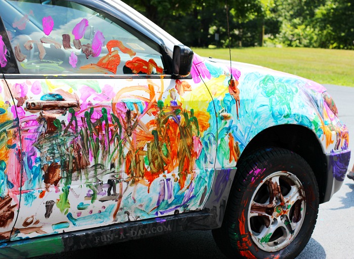 700x513 Painting A Car Is A Super Fun Summer Art Project To Try With The Kids - Car Painting