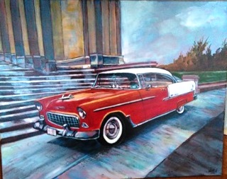 320x253 Car Paintings Paintings That Make You Smile - Car Painting Canvas