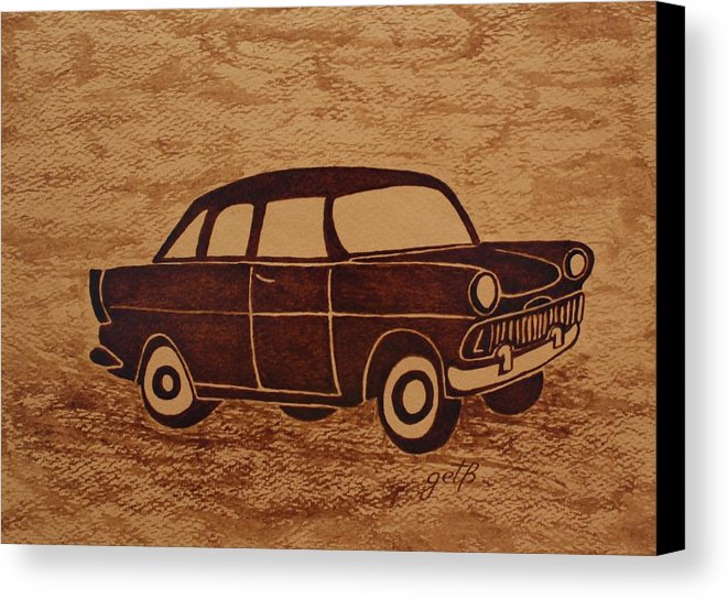 661x544 Old Car Coffee Painting Canvas Print Canvas Art By Georgeta Blanaru - Car Painting Canvas