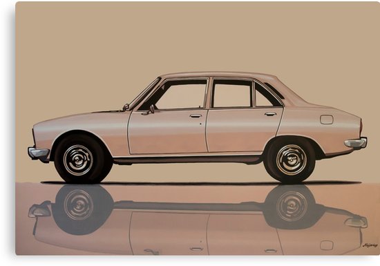 550x385 Peugeot 504 1968 Painting Canvas Prints By Paulmeijering Redbubble - Car Painting Canvas
