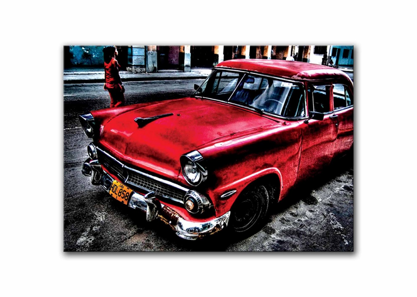 1440x1028 Red Car Canvas Painting - Car Painting Canvas