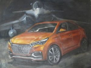 300x225 Racing Car Air Plan Large Oil Painting Canvas Original Fast Motor - Car Painting Canvas