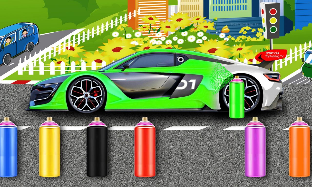 1280x768 Learn Colors With Car Painting - Car Painting For Toddlers