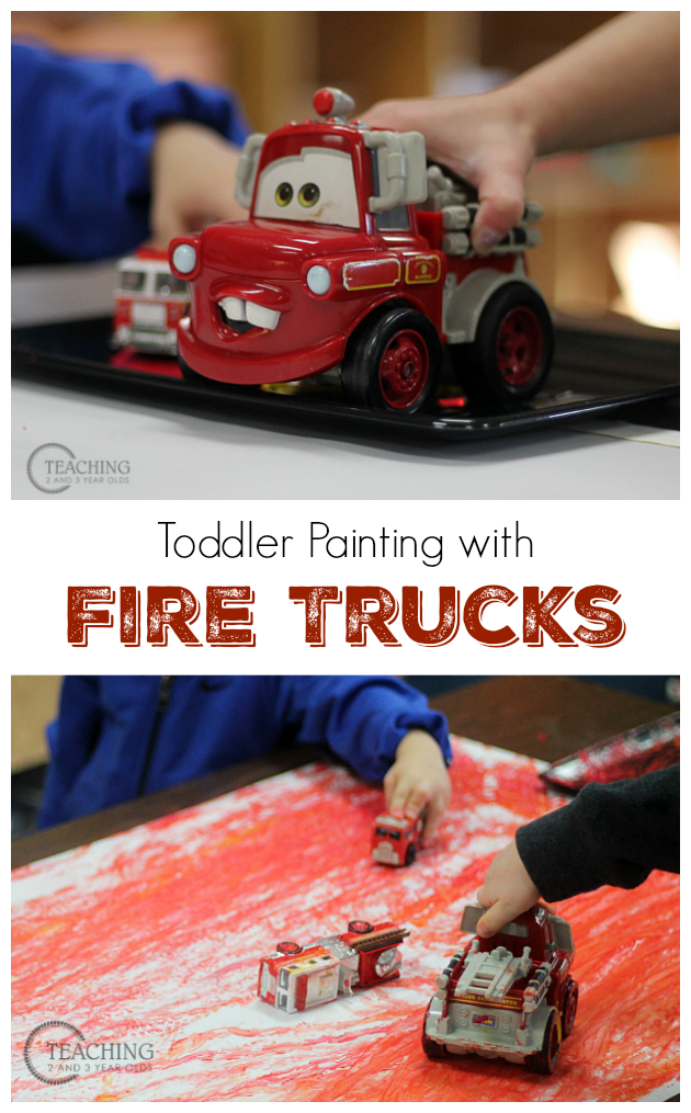 630x1015 Painting With Fire Trucks - Car Painting For Toddlers