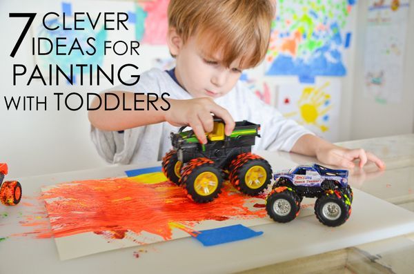 600x397 Tips For Painting With Toddlers Kid Activities, Activities - Car Painting For Toddlers