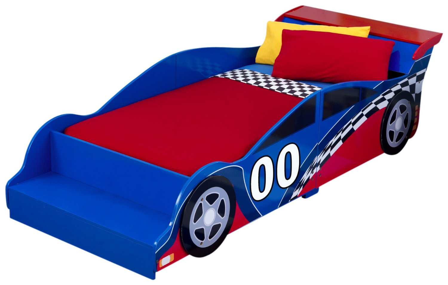 1500x954 Car Shaped Beds For Toddlers Painted With Blue And Red Decoration - Car Painting For Toddlers