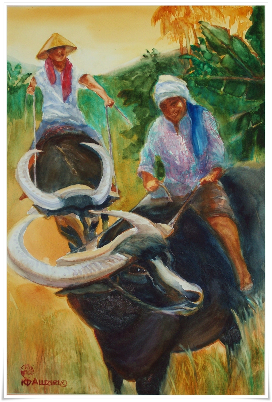 887x1309 Affordable Art Belinda Witzenhausen - Carabao Painting