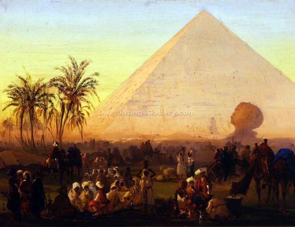 1000x769 Resting Caravan By Ippolito Caffi (Painting Id La 2581 Ka) - Caravan Painting