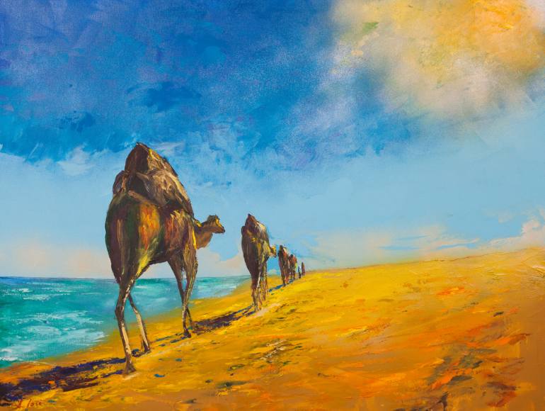 770x580 Saatchi Art Caravan Painting By Alexander Jose - Caravan Painting
