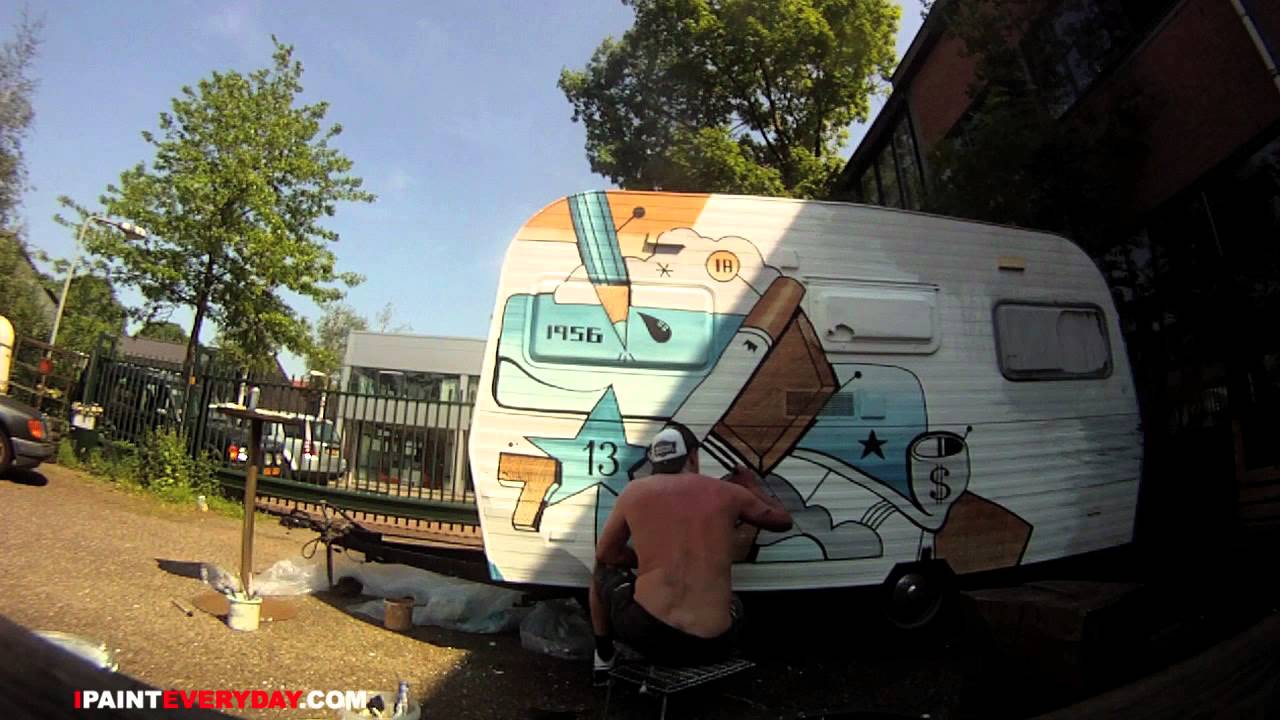 1280x720 Painting A Caravan I Paint Everyday 484 Ottograph - Caravan Painting