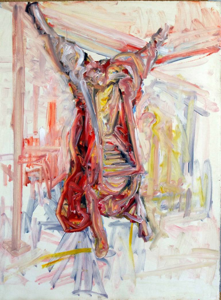 770x1044 Saatchi Art After Rembrandt's Carcass Of Beef Painting By - Carcass Painting