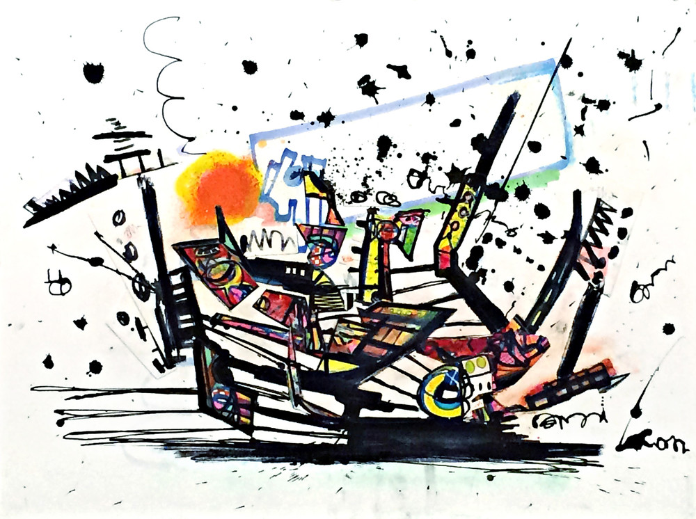 1000x746 Ship Carcass Painting By Wet Paint Nyc Artist Joseph Meloy - Carcass Painting