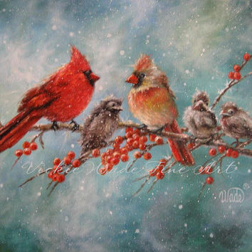 354x354 Best Cardinal Bird Winter Products On Wanelo - Cardinal Bird In Snow Painting