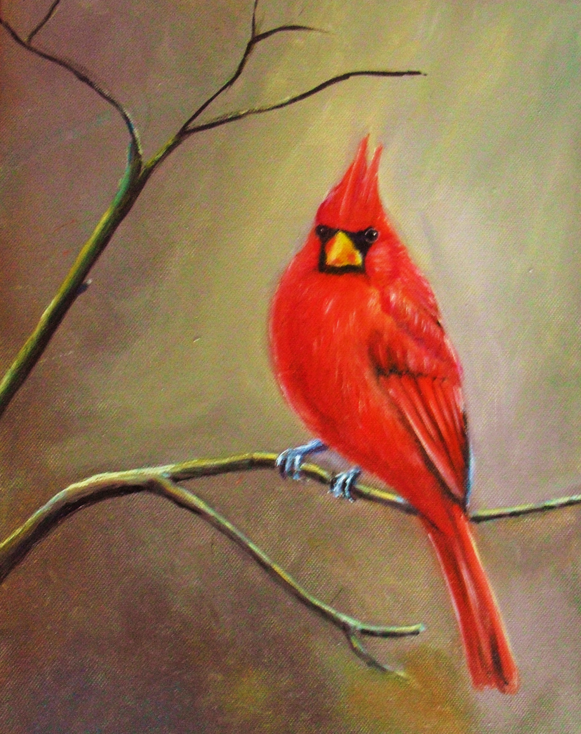 1892x2389 Confession Male Cardinal Bird Painting Yeshua39s Child Art - Cardinal Bird Painting