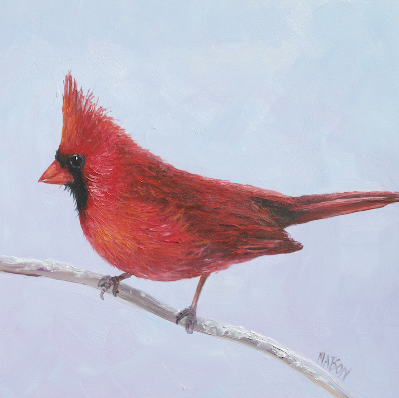 800x799 Red Cardinal Bird Painting - Cardinal Bird Painting