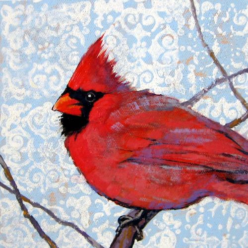 500x500 Sold Paintings Cardinal - Cardinal Bird Painting