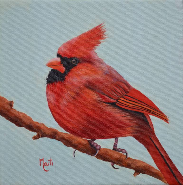 770x775 Saatchi Art The Cardinal Iii Painting By Marti Leroux - Cardinal Painting