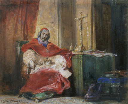 428x348 Cardinal Richelieu By Joseph Nicolas Robert Fleury - Cardinal Richelieu Painting