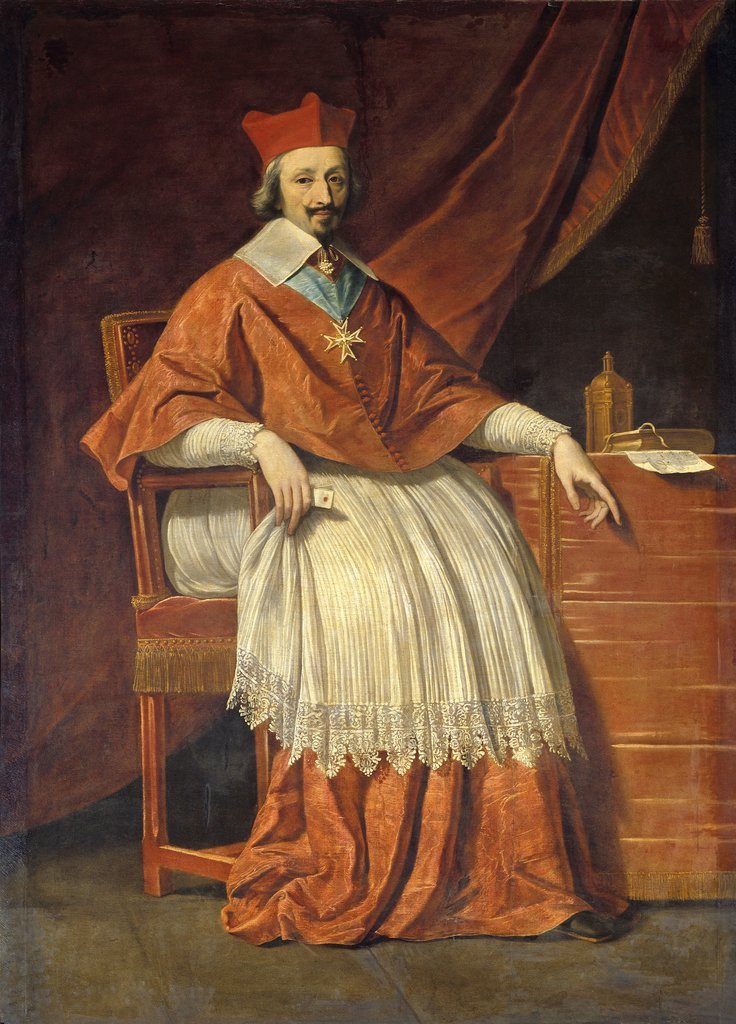 736x1024 Portrait Of The Cardinal Richelieu Posters Amp Prints By Philippe De - Cardinal Richelieu Painting