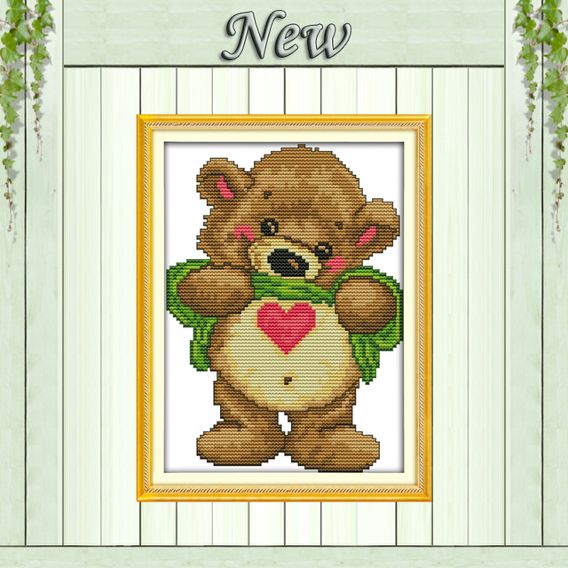 640x640 Care Bears Lovely Animal Diy Painting Counted Print On Canvas Dmc - Care Bear Painting