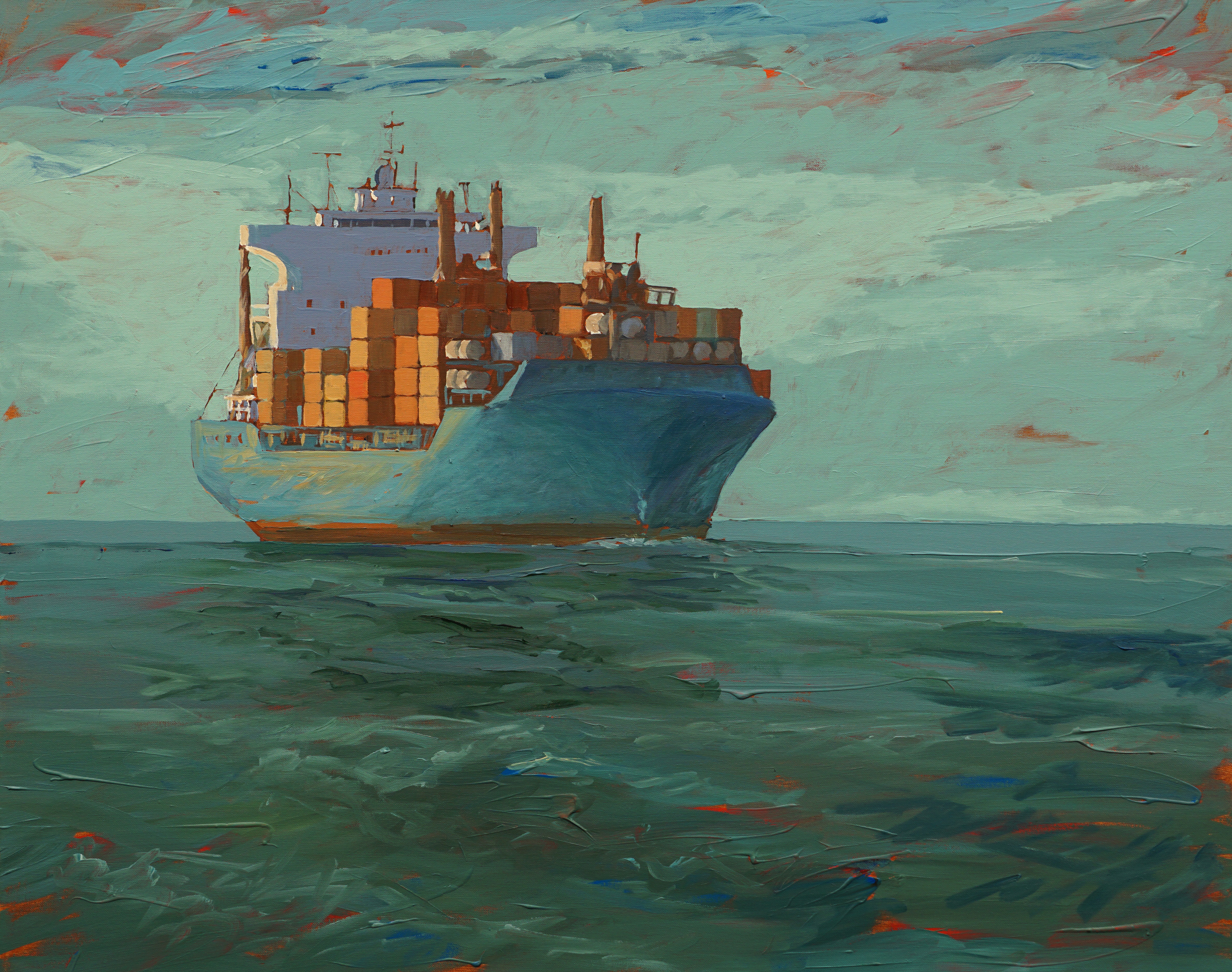 4764x3759 Affordable Art Fair Hamburg 2017 - Cargo Ship Painting