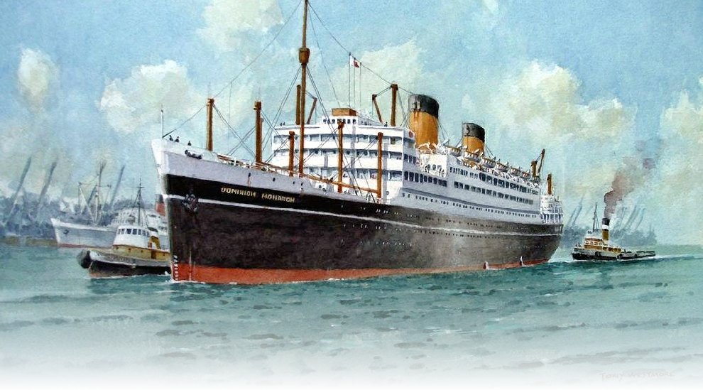 990x549 Tony Westmore Maritime Artist Painting Gallery - Cargo Ship Painting