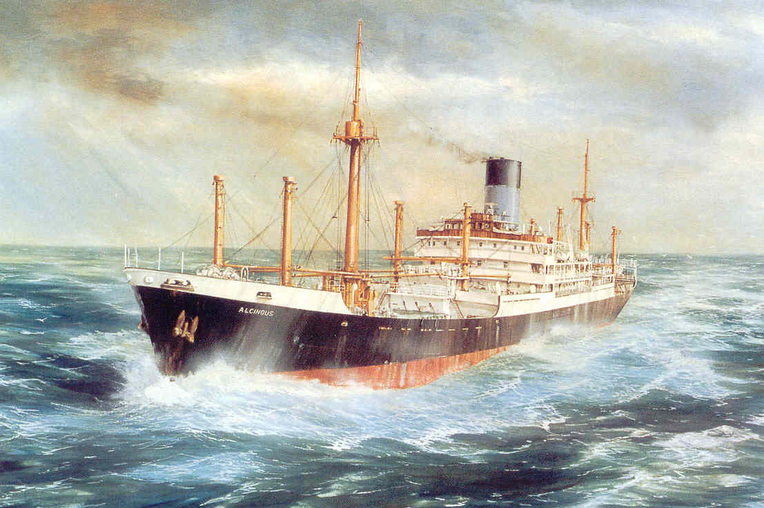 1107x736 Blue Funnel - Cargo Ship Painting