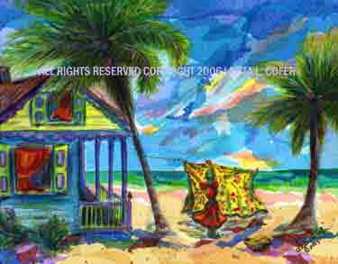375x293 Caribbean Chic In Paradise Painting - Caribbean Painting