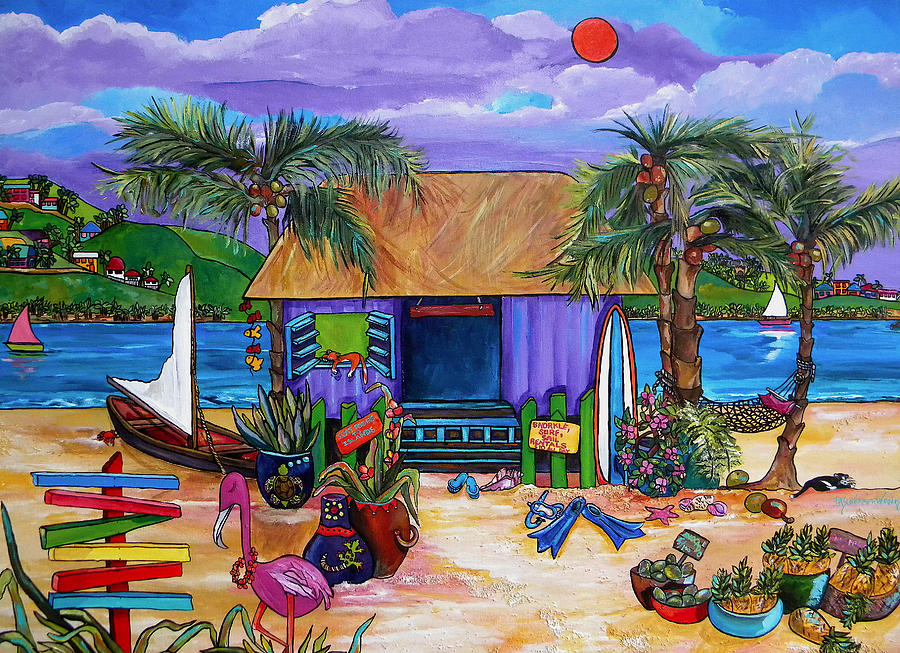 900x653 Island Time Painting By Patti Schermerhorn - Caribbean Painting