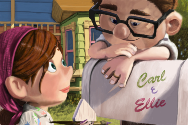 600x400 Carl And Ellie By Adtrjoeyadtr - Carl And Ellie Painting