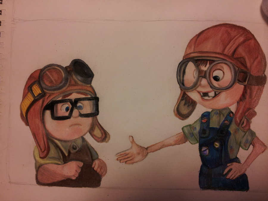 900x675 Ellie And Carl Art Drawing Skill - Carl And Ellie Painting