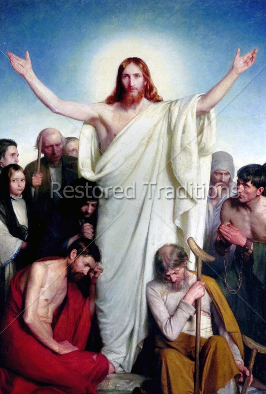 900x1335 Christ Beckoning All To Come Unto Me By Carl Bloch High Res Image - Carl Bloch Painting