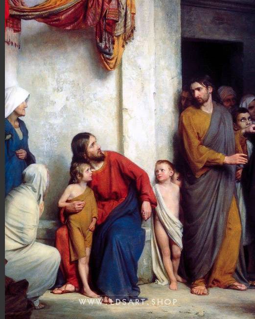 521x650 Suffer The Children Painting By Carl Bloch Lds Art Shop - Carl Bloch Painting