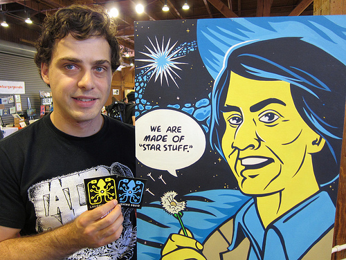 500x376 Carl Sagan Star Stuff Painting By Josh Ellingson - Carl Sagan Painting