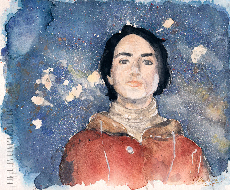 900x745 Carl Sagan (Happy Birthday!) By Ioneleia - Carl Sagan Painting